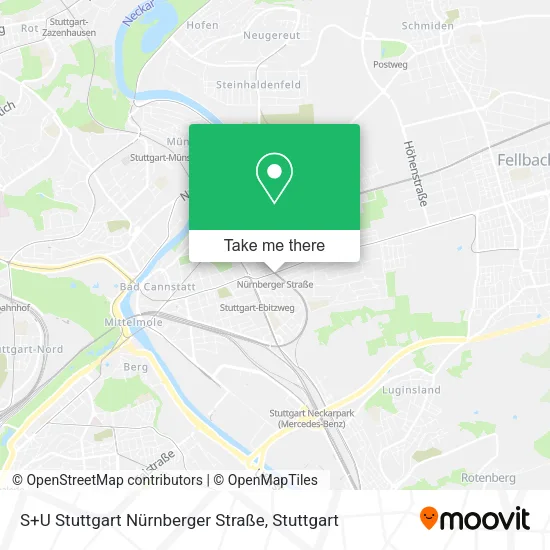 Карта S+U Stuttgart Nürnberger Straße