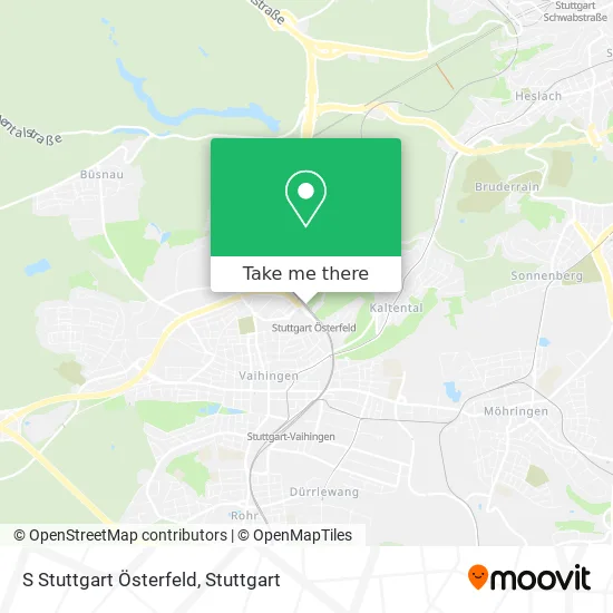 Карта S Stuttgart Österfeld