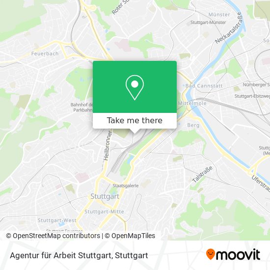 Карта Agentur für Arbeit Stuttgart