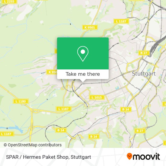 SPAR / Hermes Paket Shop map