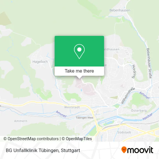Карта BG Unfallklinik Tübingen