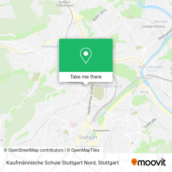Карта Kaufmännische Schule Stuttgart Nord