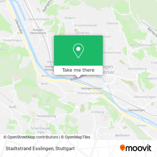 Stadtstrand Esslingen map