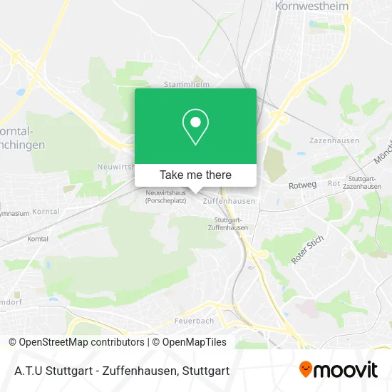 Карта A.T.U Stuttgart - Zuffenhausen