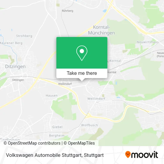 Карта Volkswagen Automobile Stuttgart
