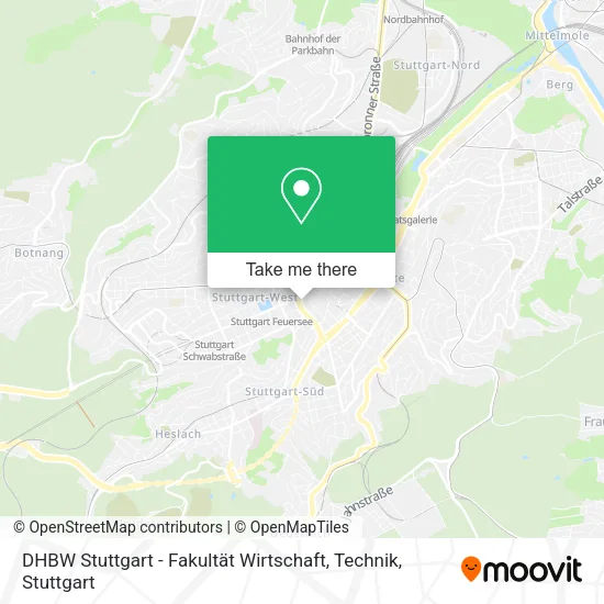 Карта DHBW Stuttgart - Fakultät Wirtschaft, Technik
