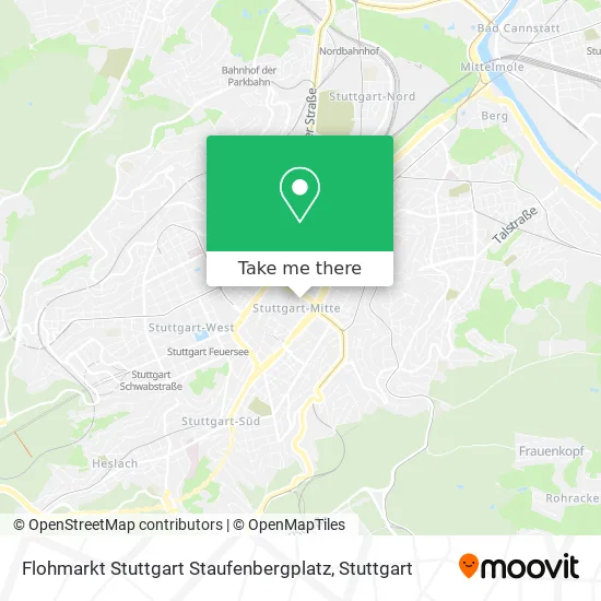 Карта Flohmarkt Stuttgart Staufenbergplatz