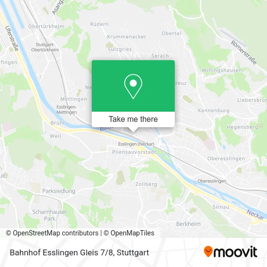 Карта Bahnhof Esslingen Gleis 7/8