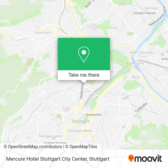 Карта Mercure Hotel Stuttgart City Center