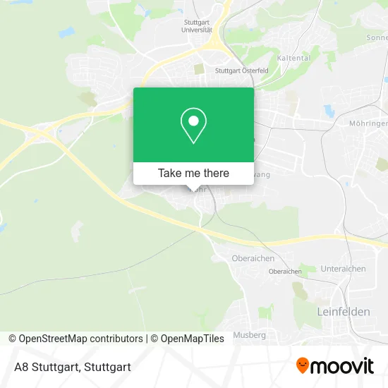 Карта A8 Stuttgart