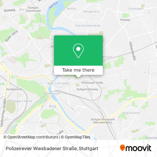 Карта Polizeirevier Wiesbadener Straße