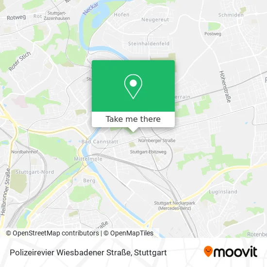 Карта Polizeirevier Wiesbadener Straße