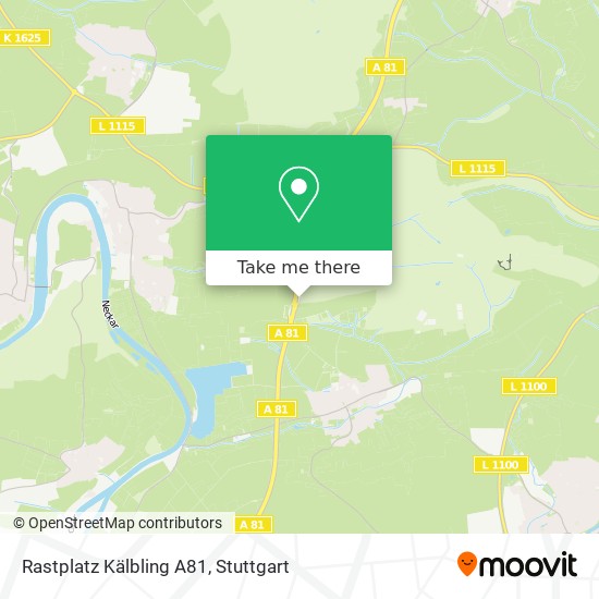Карта Rastplatz Kälbling A81