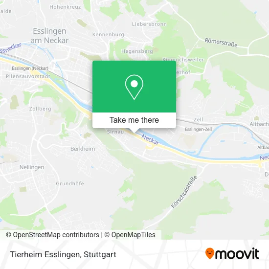 Карта Tierheim Esslingen