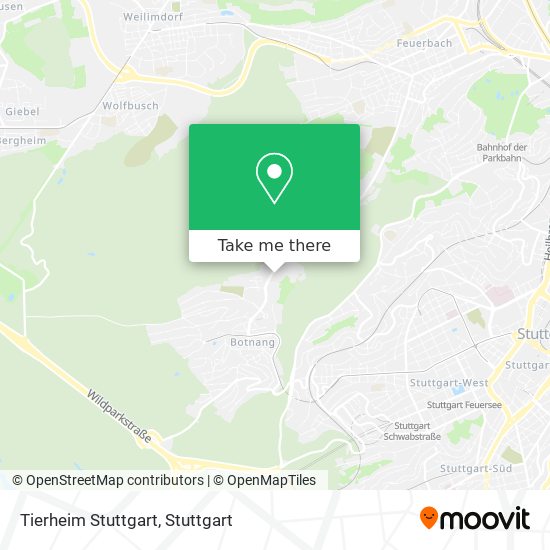 Карта Tierheim Stuttgart