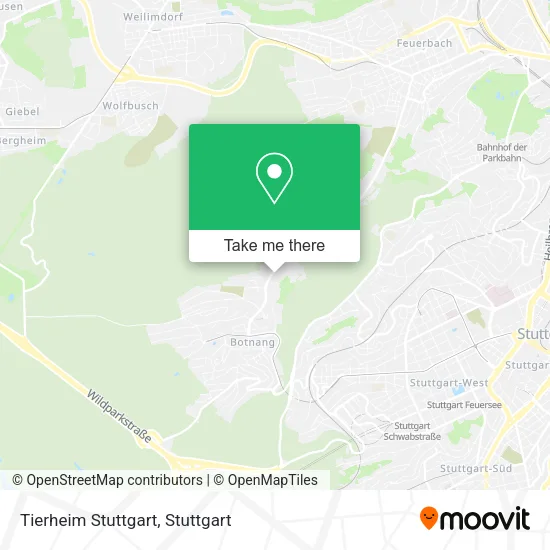 Карта Tierheim Stuttgart