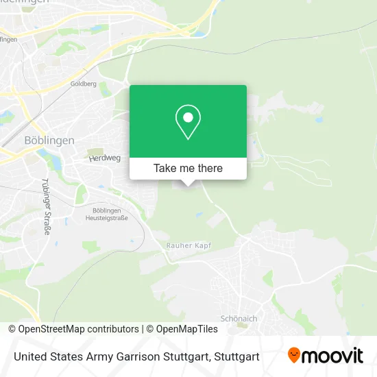 Карта United States Army Garrison Stuttgart