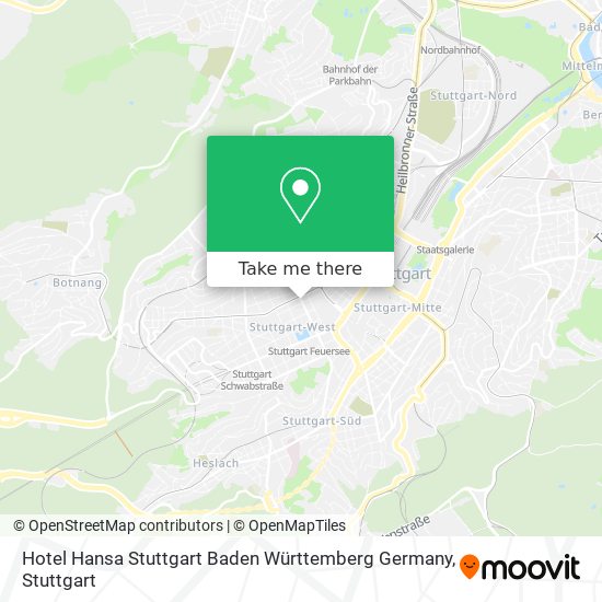 Hotel Hansa Stuttgart Baden Württemberg Germany map