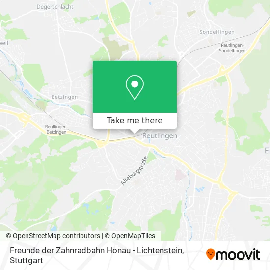 Карта Freunde der Zahnradbahn Honau - Lichtenstein