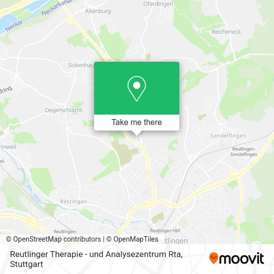 Карта Reutlinger Therapie - und Analysezentrum Rta