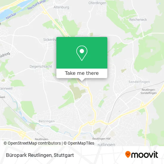 Карта Büropark Reutlingen