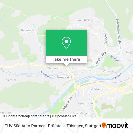 TÜV Süd Auto Partner - Prüfstelle Tübingen map