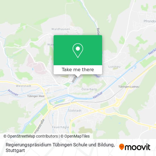 Regierungspräsidium Tübingen Schule und Bildung map