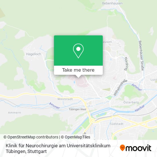 Klinik für Neurochirurgie am Universitätsklinikum Tübingen map