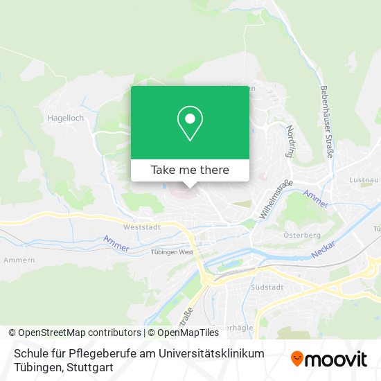 Schule für Pflegeberufe am Universitätsklinikum Tübingen map