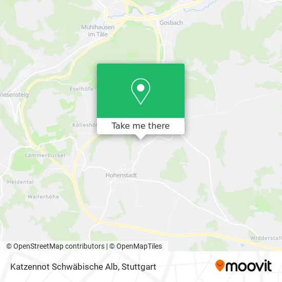 Карта Katzennot Schwäbische Alb