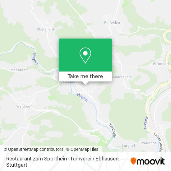 Restaurant zum Sportheim Turnverein Ebhausen map