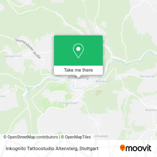 Карта Inkognito Tattoostudio Altensteig