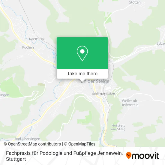 Карта Fachpraxis für Podologie und Fußpflege Jennewein