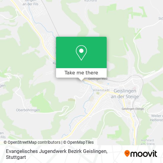 Карта Evangelisches Jugendwerk Bezirk Geislingen