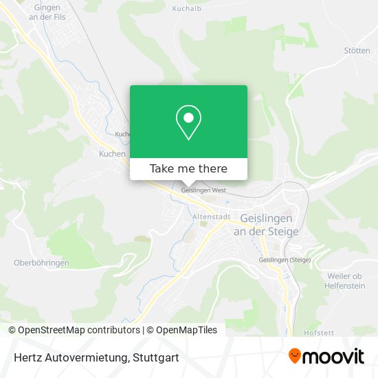 Hertz Autovermietung map