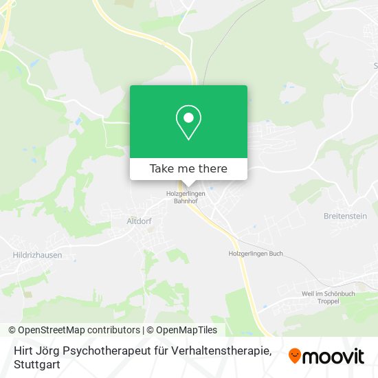 Hirt Jörg Psychotherapeut für Verhaltenstherapie map