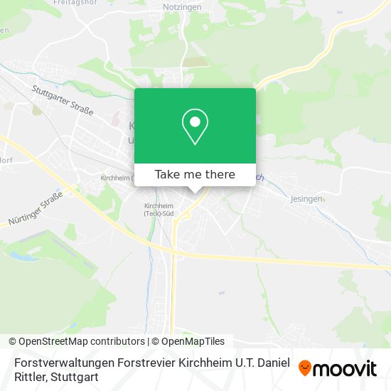 Forstverwaltungen Forstrevier Kirchheim U.T. Daniel Rittler map