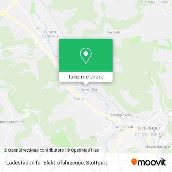 Ladestation für Elektrofahrzeuge map