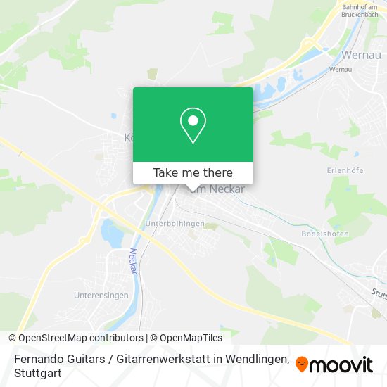 Карта Fernando Guitars / Gitarrenwerkstatt in Wendlingen