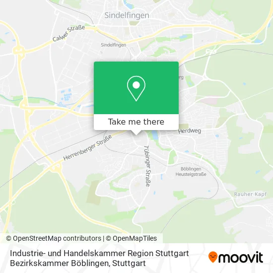 Карта Industrie- und Handelskammer Region Stuttgart Bezirkskammer Böblingen
