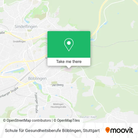 Карта Schule für Gesundheitsberufe Böblingen