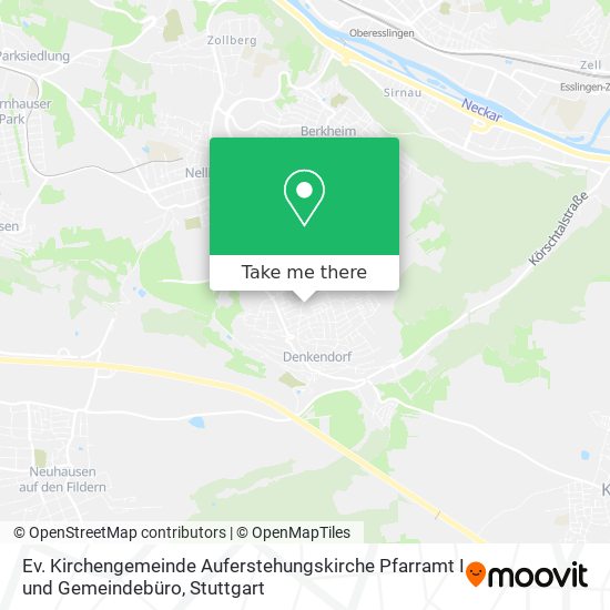 Ev. Kirchengemeinde Auferstehungskirche Pfarramt I und Gemeindebüro map