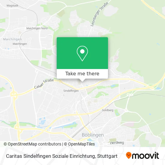 Карта Caritas Sindelfingen Soziale Einrichtung