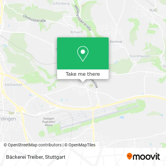 Карта Bäckerei Treiber