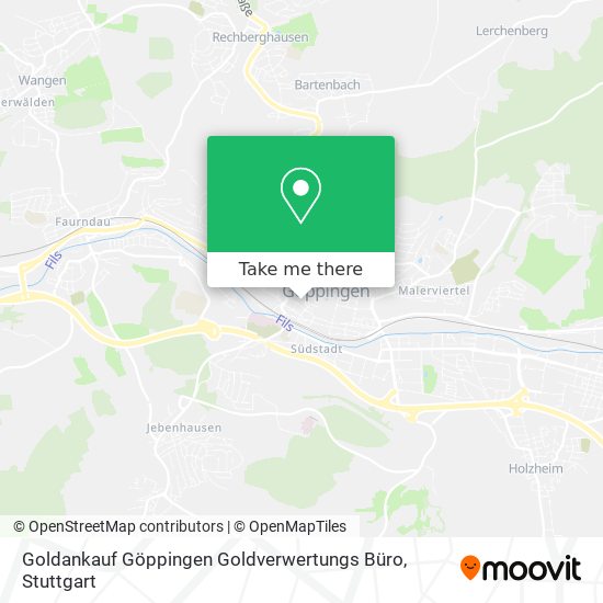 Карта Goldankauf Göppingen Goldverwertungs Büro