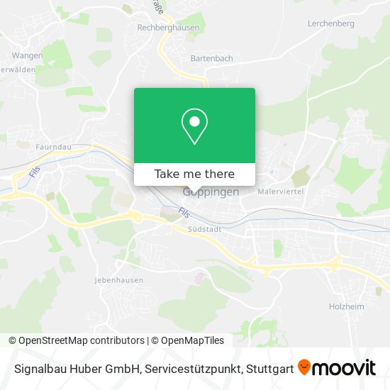 Карта Signalbau Huber GmbH, Servicestützpunkt