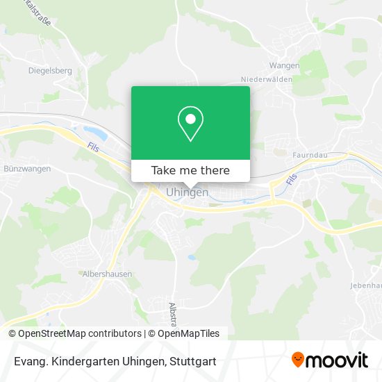 Evang. Kindergarten Uhingen map