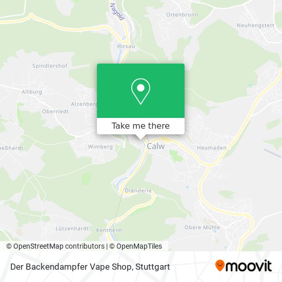 Der Backendampfer Vape Shop map