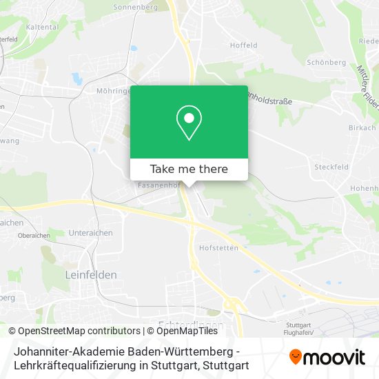 Johanniter-Akademie Baden-Württemberg - Lehrkräftequalifizierung in Stuttgart map