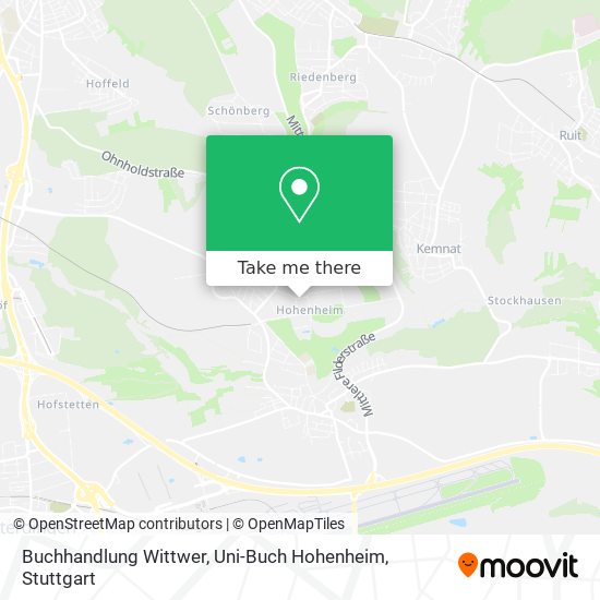 Карта Buchhandlung Wittwer, Uni-Buch Hohenheim